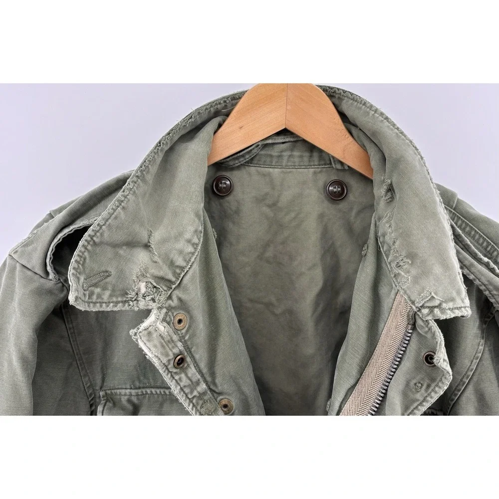 US Army M-65 Field Jacket Size Small USA Vintage Coat M65 Distressed Vietnam Era